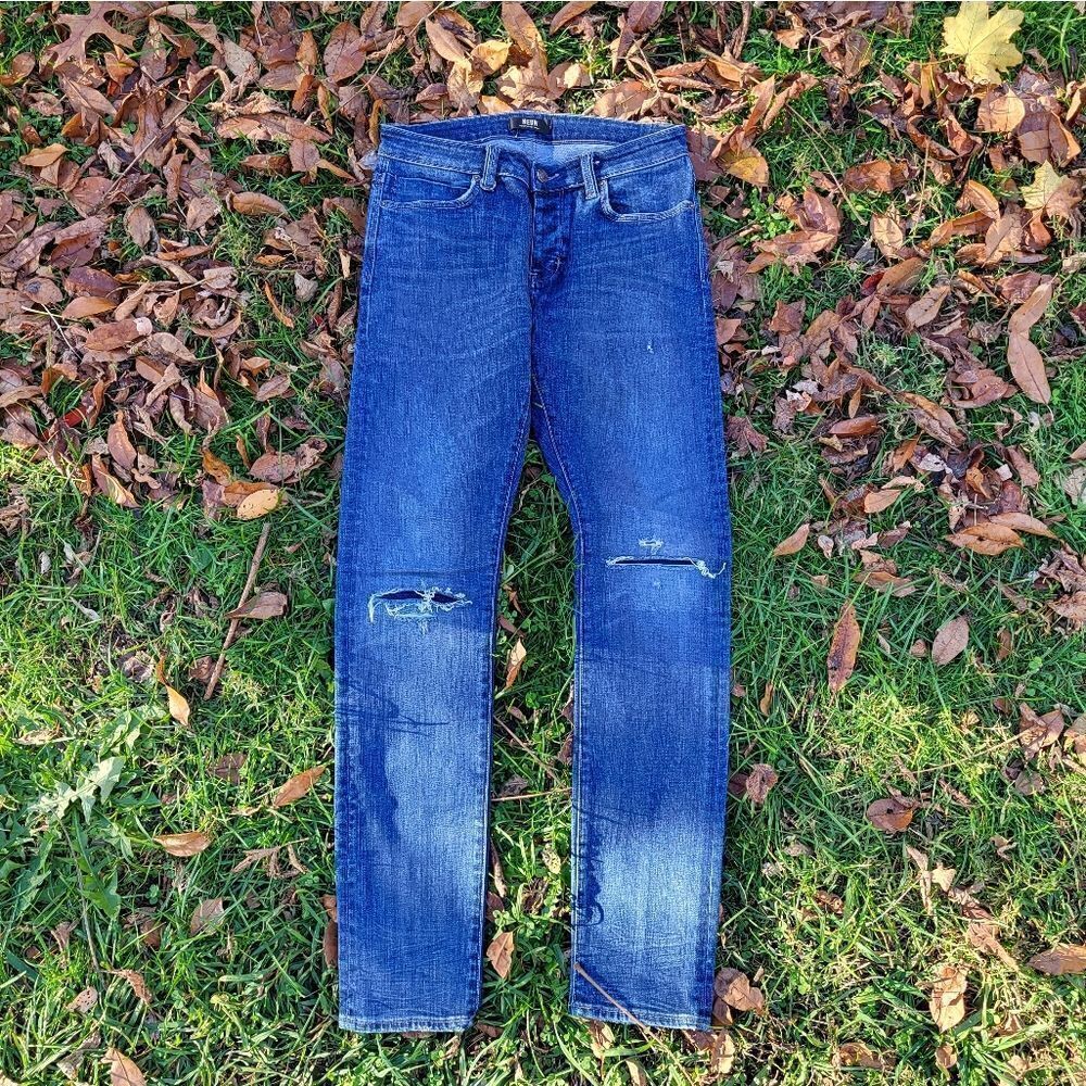 Neuw Iggy Skinny Jeans Ripped Knee Blue Men's  30